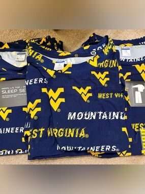 New West Virginia Mountaineers Navy & Gold Sleep Set - multiple sizes (S, M, XL)